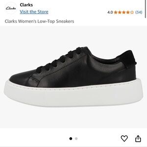 Clarks Women's Black Hero Lace Sneakers